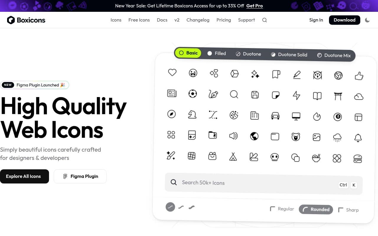 Boxicons — screenshot