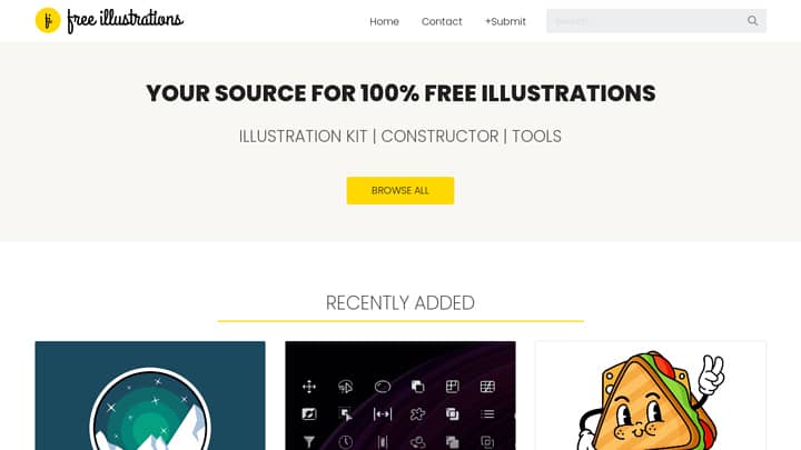 Freeillustrations — screenshot