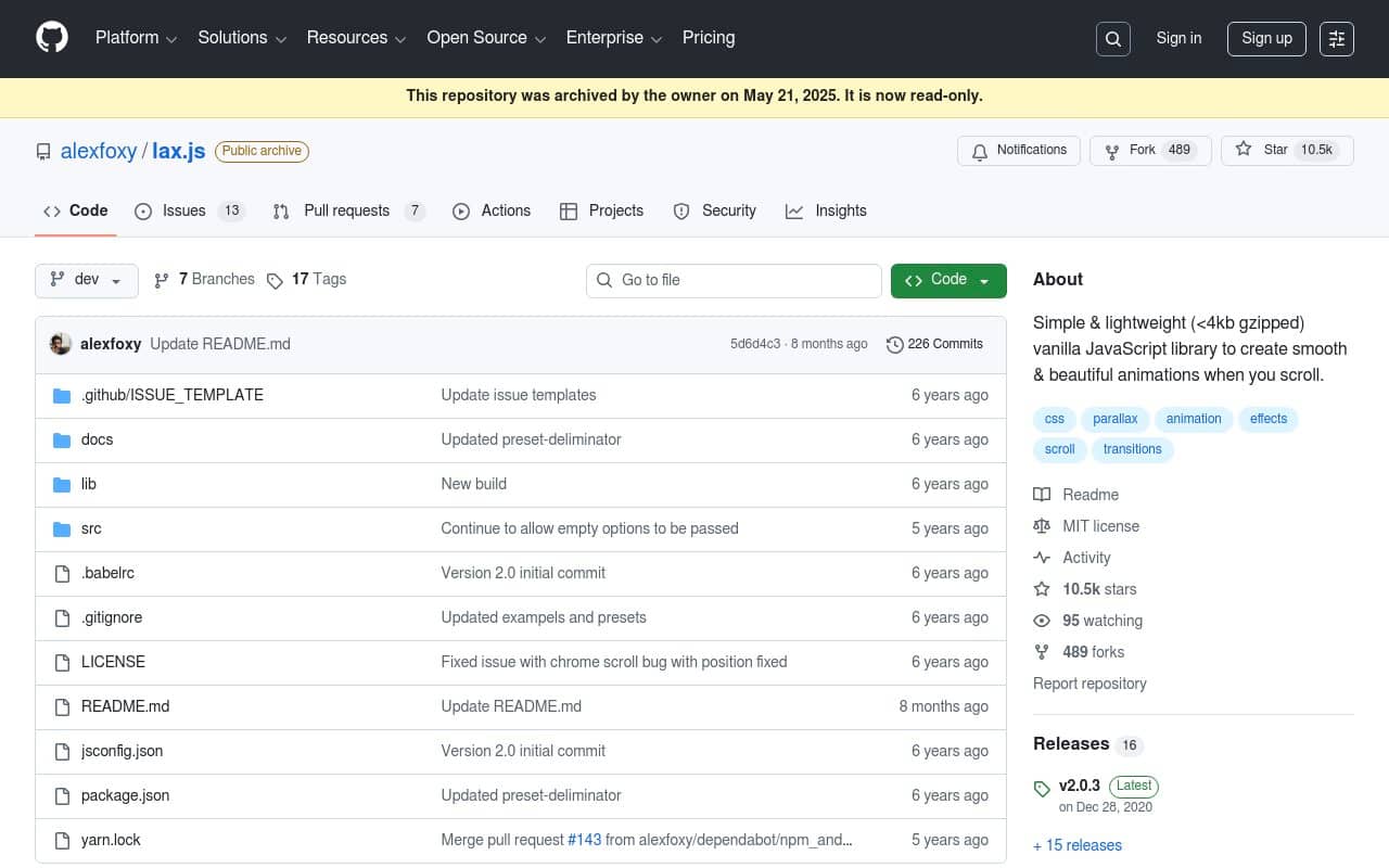 lax.js — screenshot