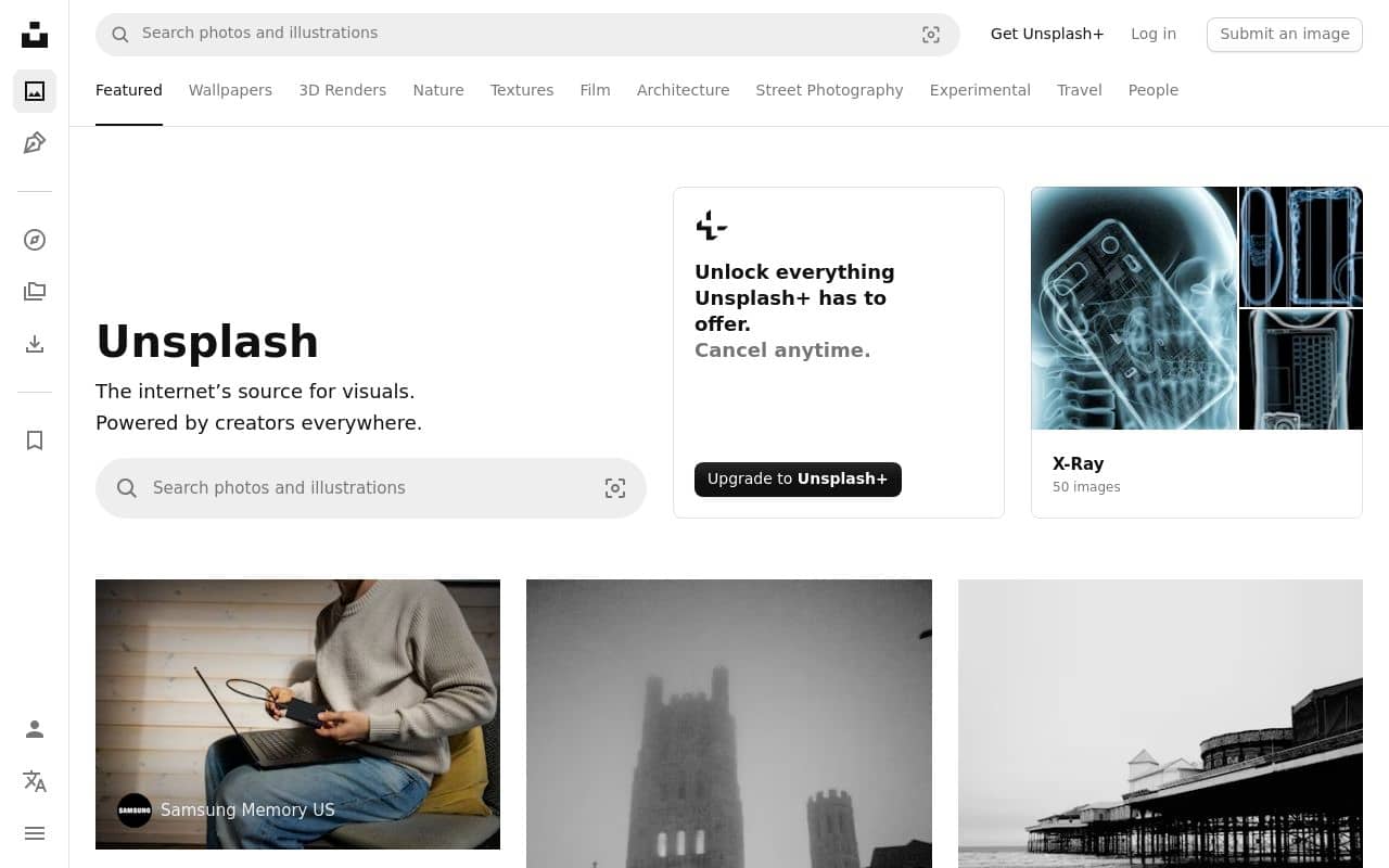 Unsplash — screenshot