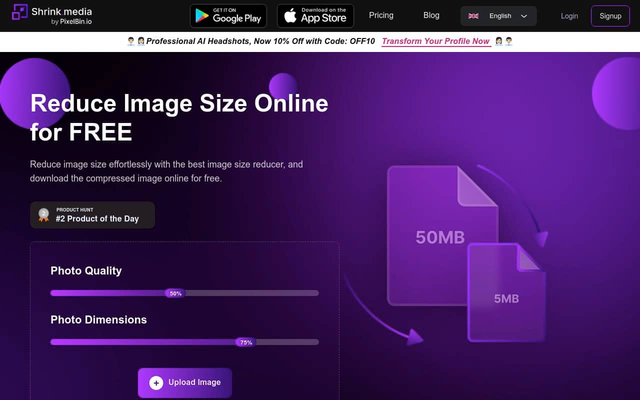Shrink.media — screenshot
