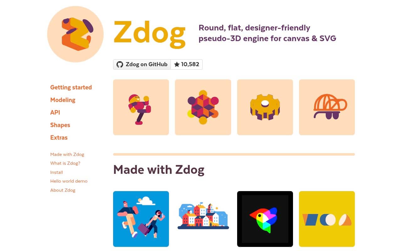 Zdog — screenshot