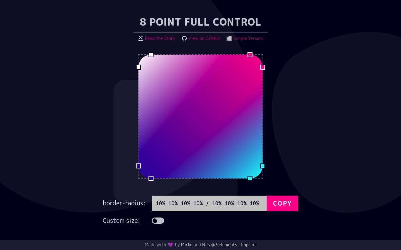 Fancy Border Radius preview
