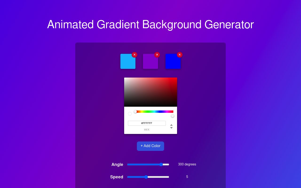 Animated-gradient-background preview