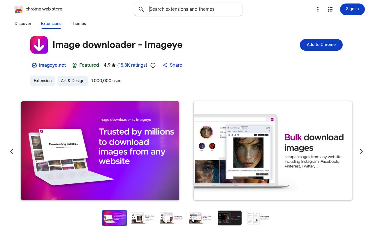 Imageye - Image downloader preview