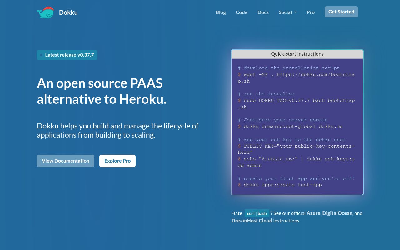 Dokku — screenshot