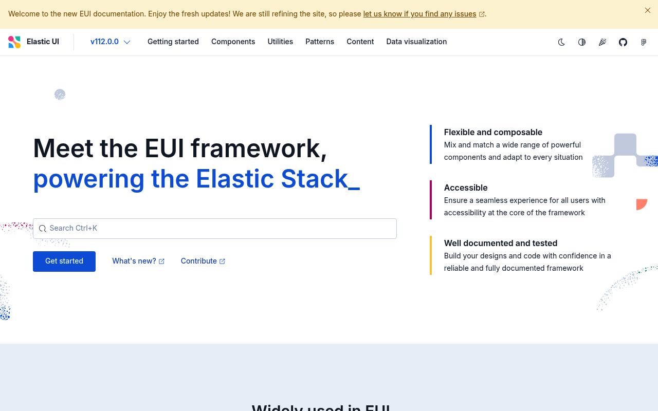 Elastic UI preview