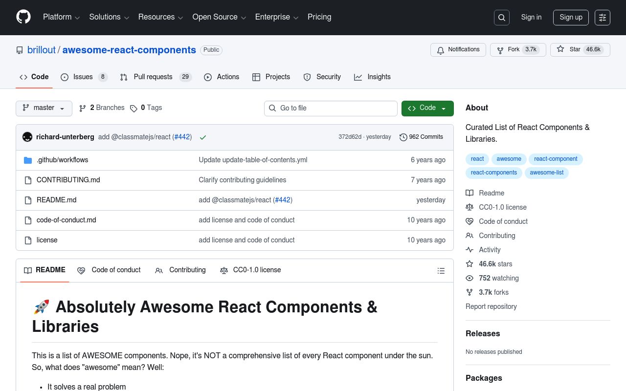Awesome-react-components preview