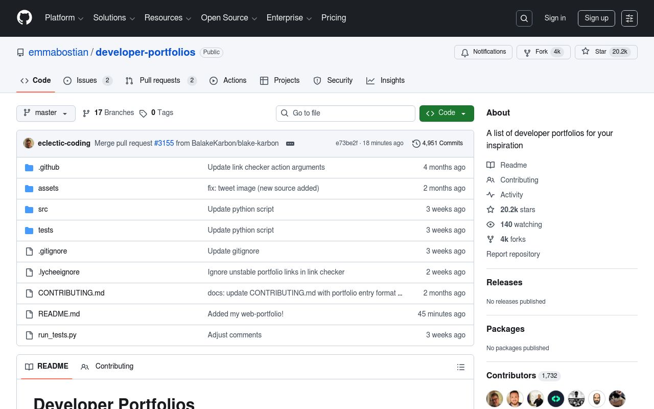Developer-portfolios preview