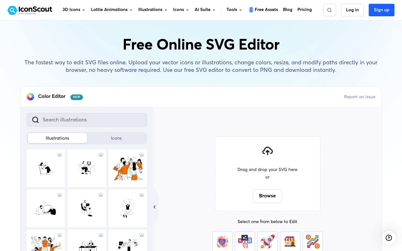Svg color-editor preview