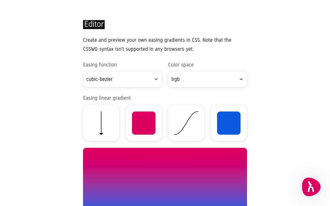 Easing-gradients Generator preview