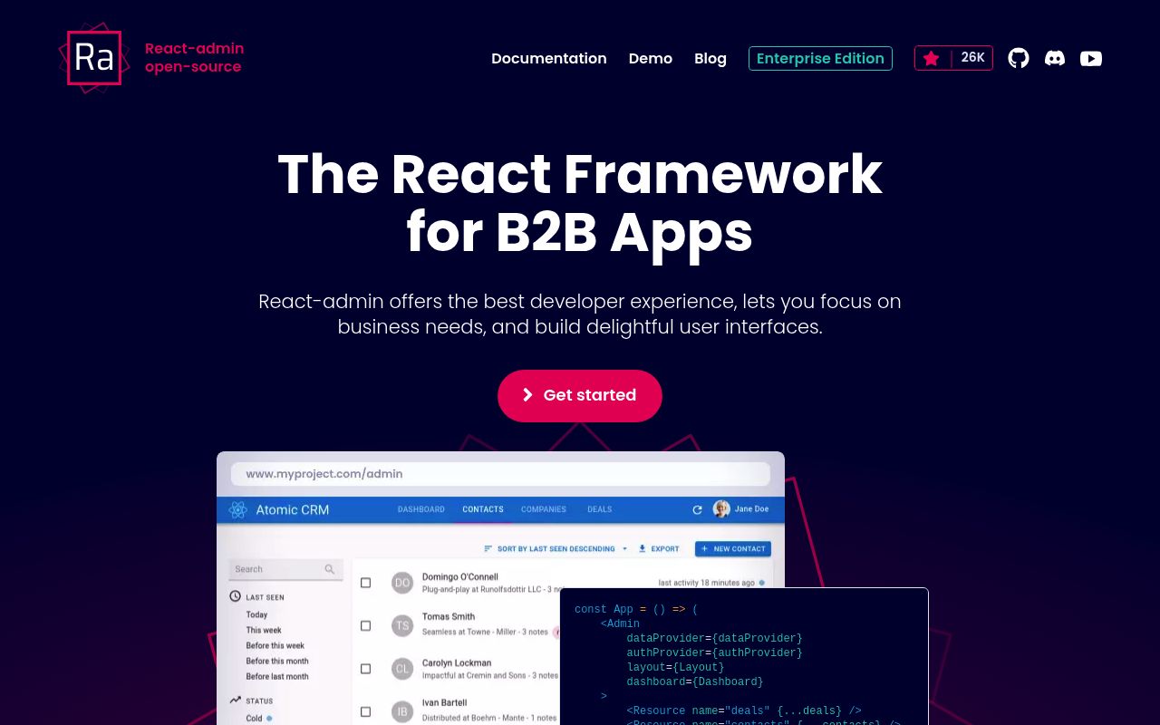 React Admin preview