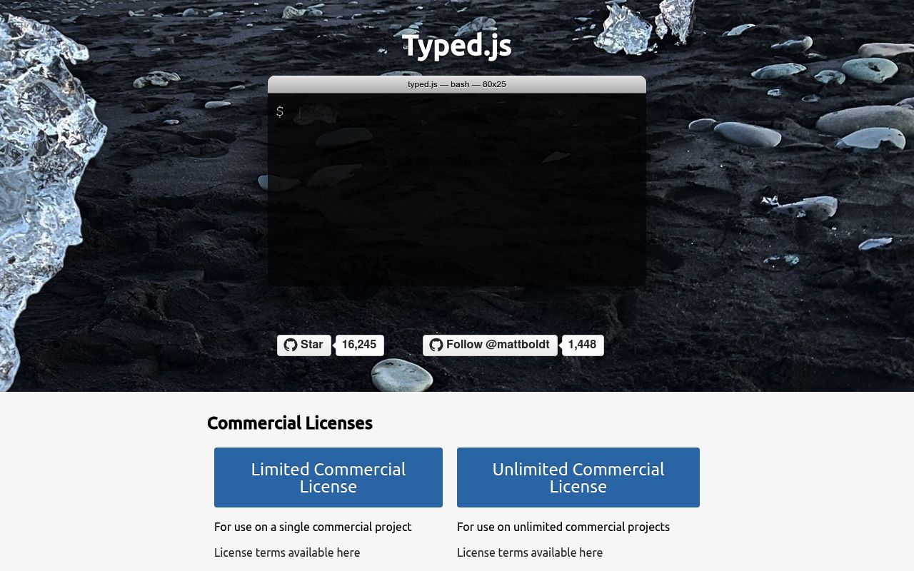 Typed.js preview