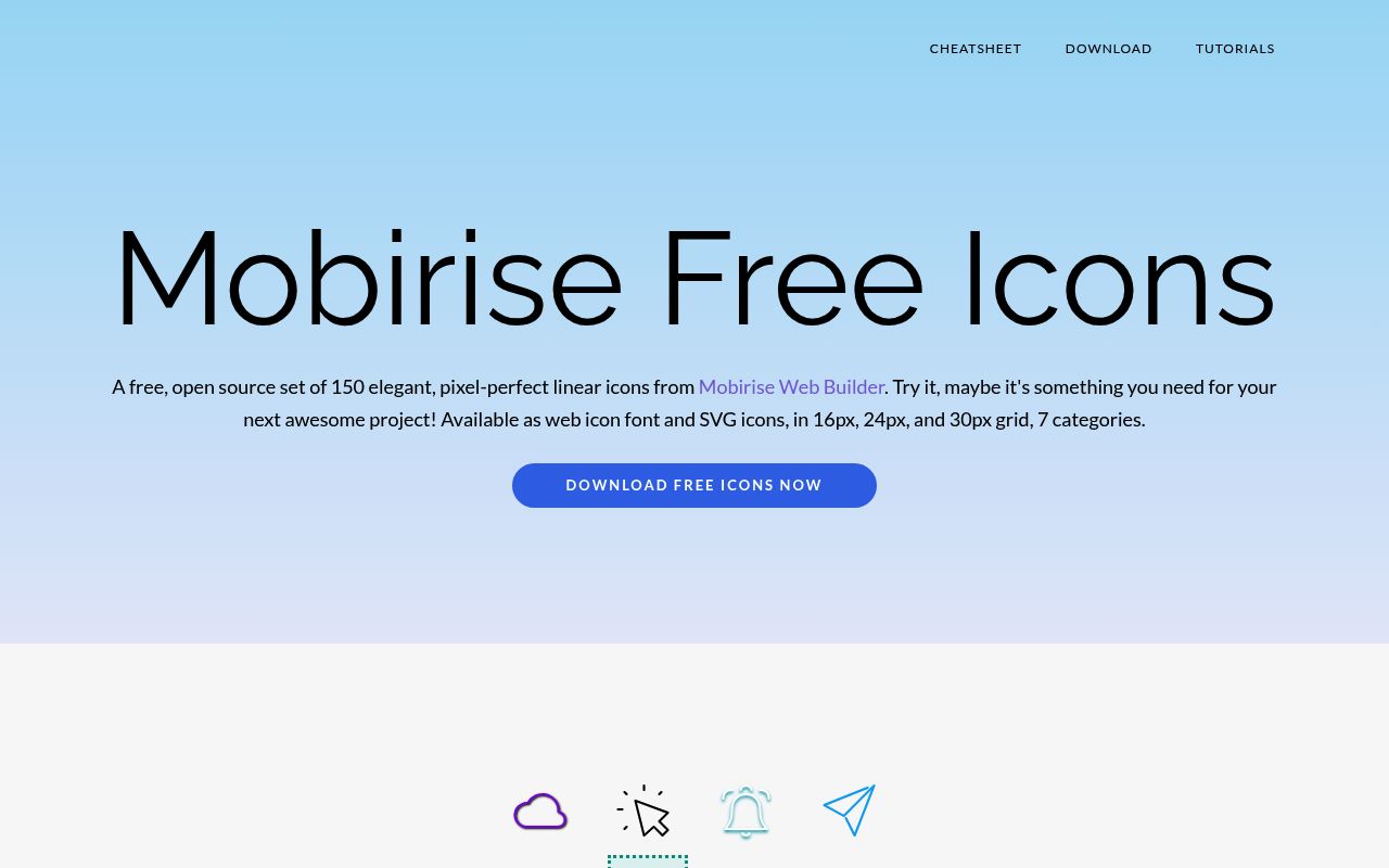 Mobirise Icons preview