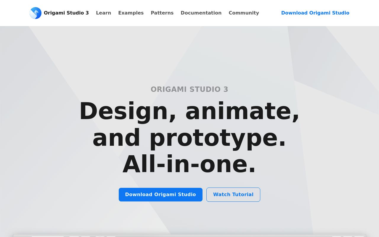 Origami Studio preview