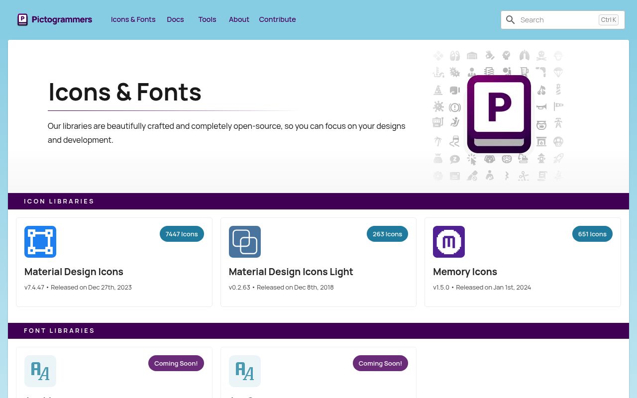 Material Design Icons preview