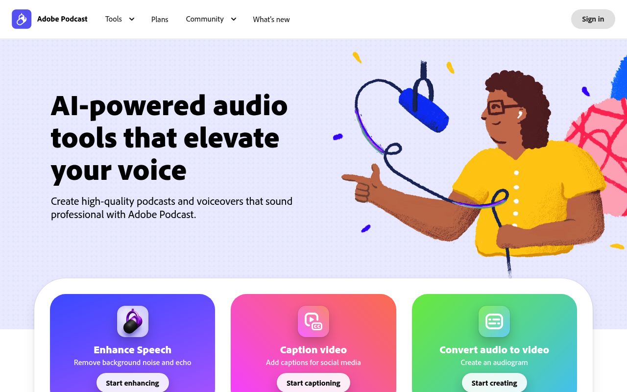 Adobe Podcast preview