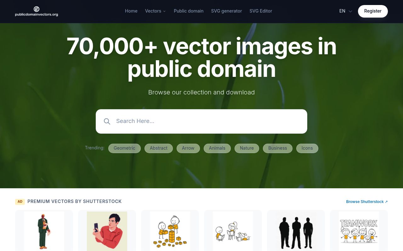 Public Domain Vectors — screenshot