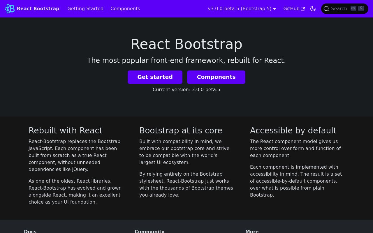 React Bootstrap preview