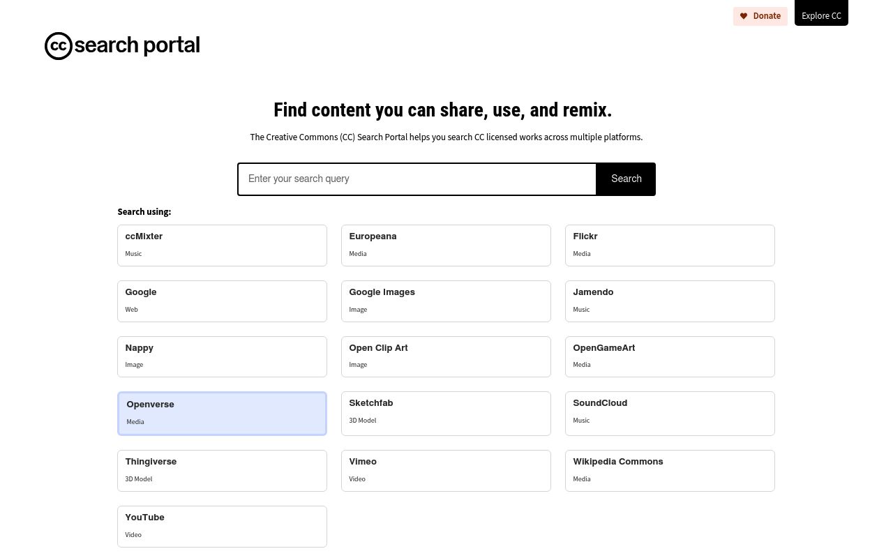 Creative Commons preview