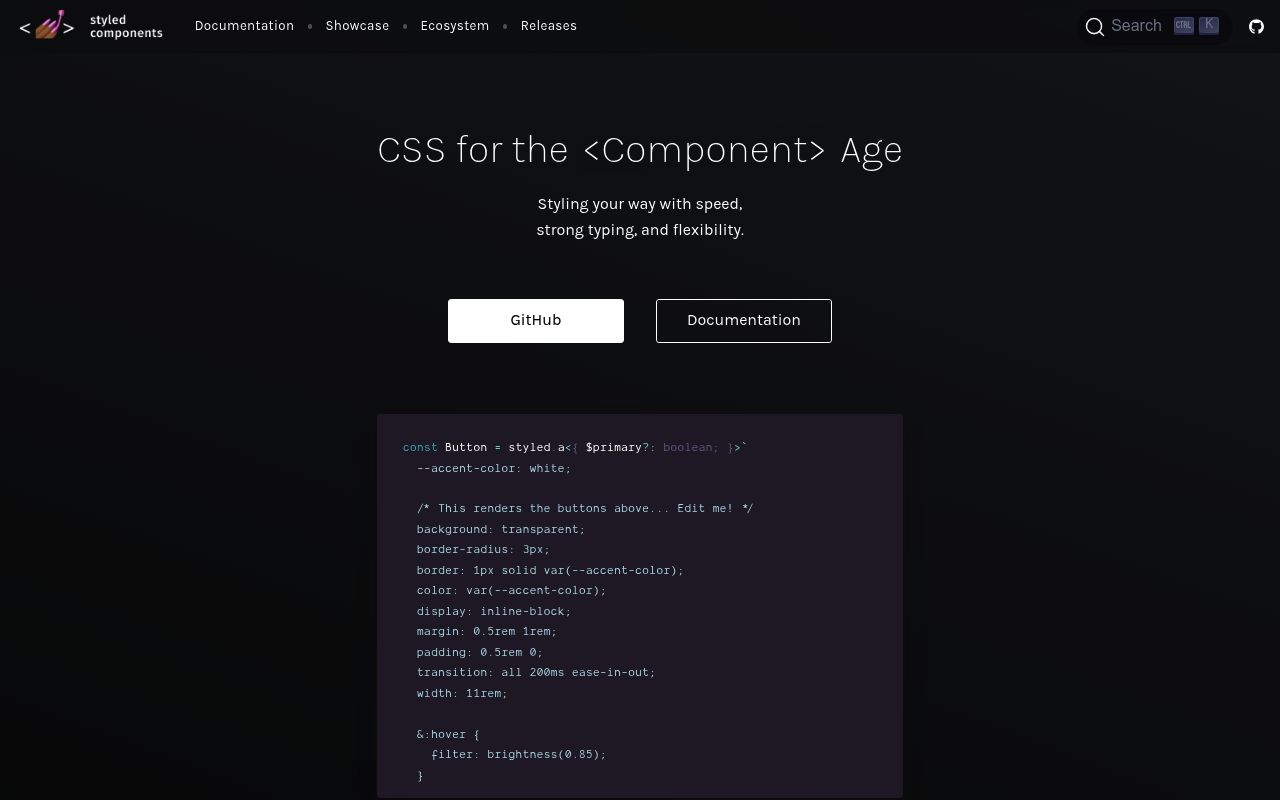 Styled components preview