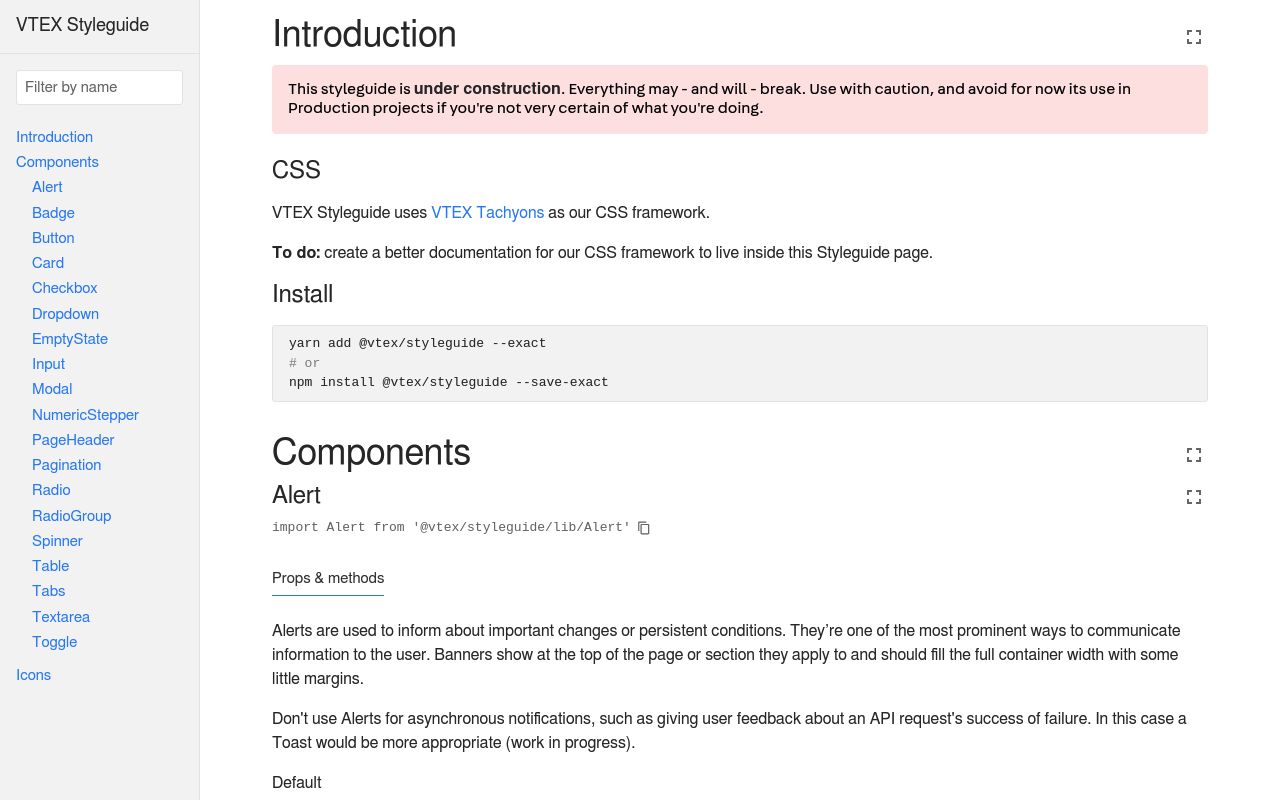 VTEX Styleguide preview