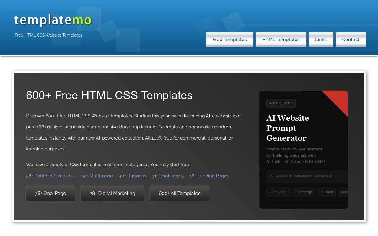 TemplateMo — screenshot