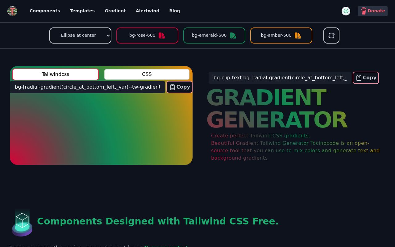 Tocinocode Gradient Generator — screenshot