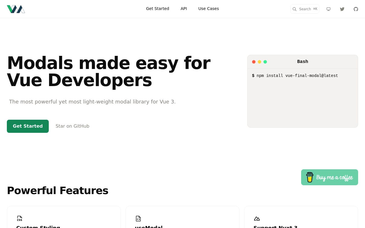 Vue Final Modal preview