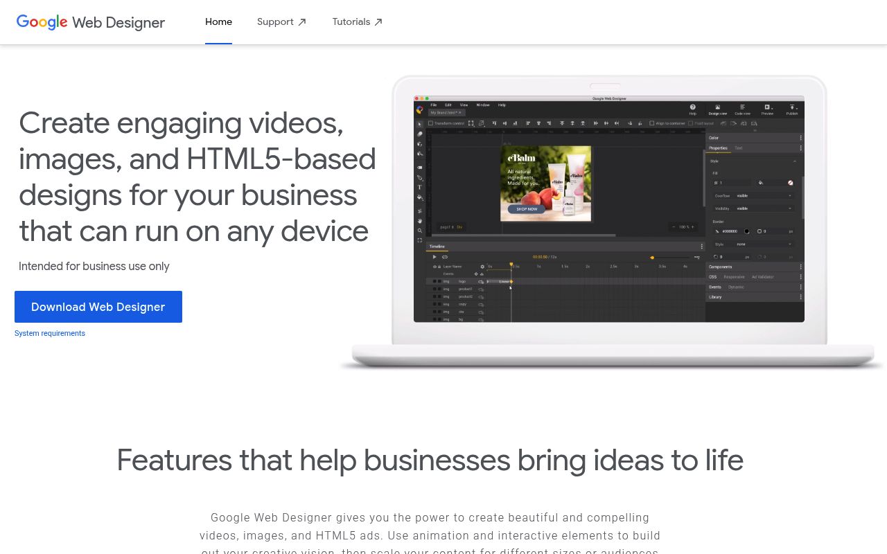 Google Web Designer preview
