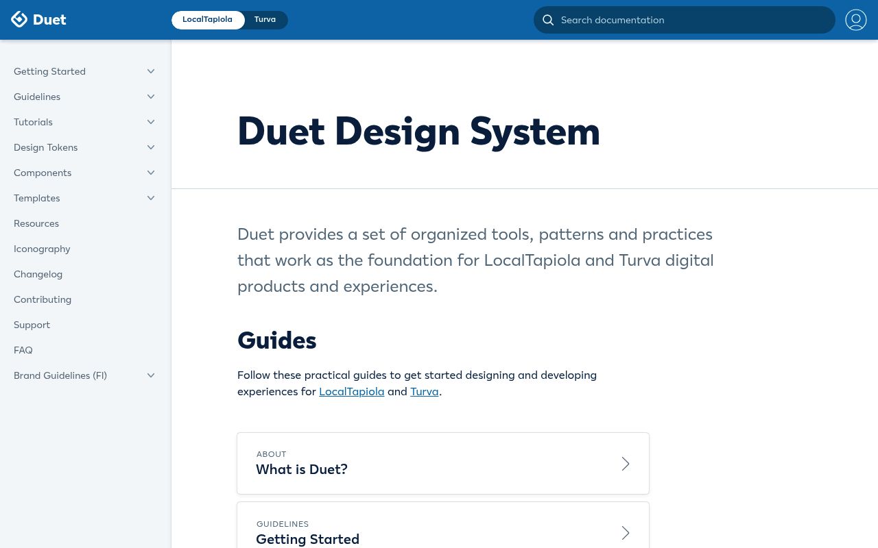 Duet Design System preview