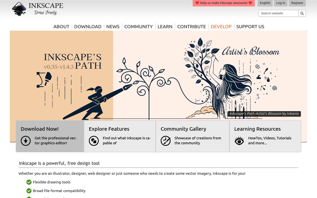 Inkscape — screenshot