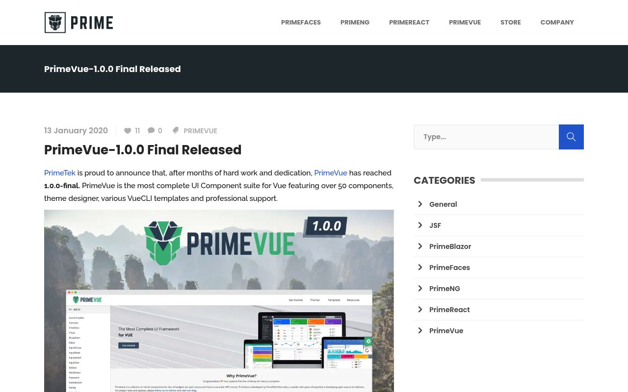 Prime Vue preview
