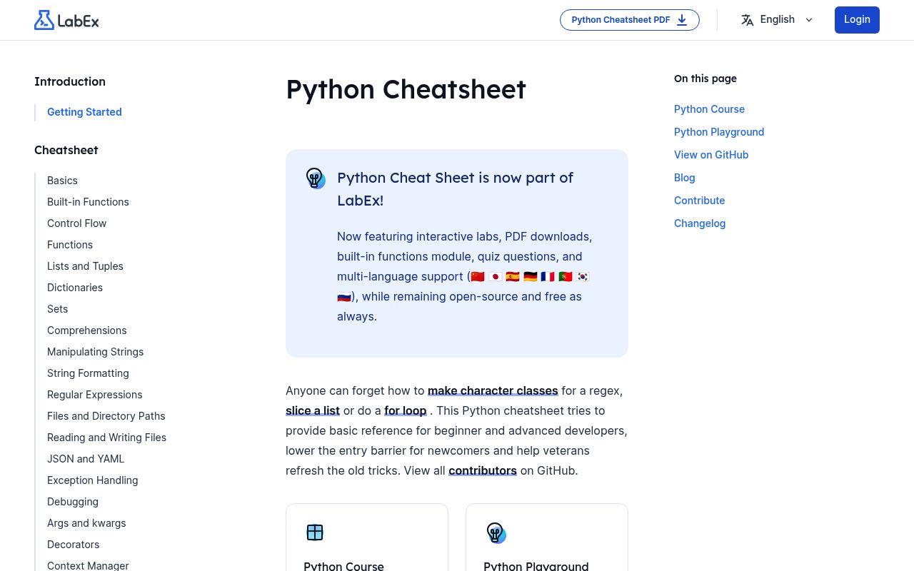 Pythoncheatsheet.org preview