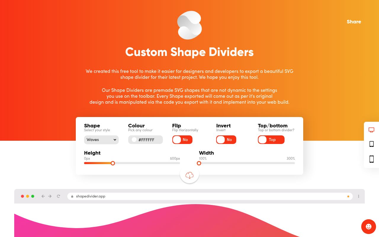 Custom Shape Dividers preview